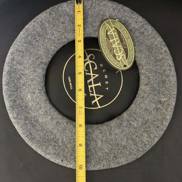 Vintage grey scala Basque Beret 100% Wool made in czech republic read descriptio - Picture 14 of 15